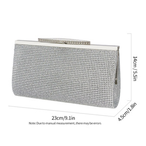 New Women's Rhinestone Gold and <b>Silver</b> <b>Handbag</b> Party <b>Handbag</b> Dinner Shoulder Crossbody Bag - Product Image 6