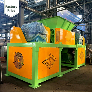 Industrial Automatic Double Shaft Shredder for Metal Plastic & <b>Tyre</b> Recycling with High Efficiency Gear & Engine - Product Image 1