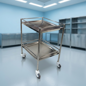 Chariot d'hôpital professionnel en acier inoxydable pour instruments infirmiers, thé et articles divers, modèle Labycare SKSS907A, 1 an de garantie, Classe I, charge de 18 kg - Product Image 4