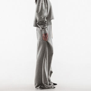 กางเกงวอร์มทรงหลวมแนวเฟรนช์เทอร์รี่380พลัสไซส์กางเกงวอร์มแบบซ้อนกันออกแบบได้ตามต้องการ - Product Image 3