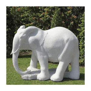 น้ำพุรูปปั้นช้างคุณภาพสูง ผลิตภัณฑ์หินแกรนิตสีเทาธรรมชาติทันสมัยสำหรับสวนสาธารณะและสวนกลางแจ้ง ความสูง 60 ซม. - Product Image 1
