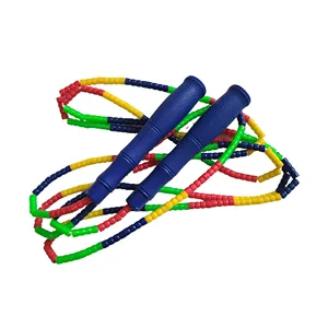 Corda de salto para exercícios aeróbicos com alça de plástico ajustável