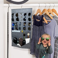 Organisateur de lunettes de soleil mural double face en feutre écologique de qualité supérieure avec poches