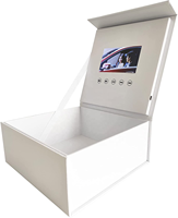Boîte de brochure vidéo personnalisée avec logo, sur mesure, écran LCD de haute qualité, boîte de brochure vidéo, boîte de carte vidéo