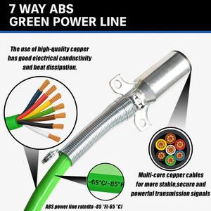 Vrachtwagenoplegger 3-in-1 luchtremleidingset met 7-polige ABS elektrische spoelkabel - Product Image 3