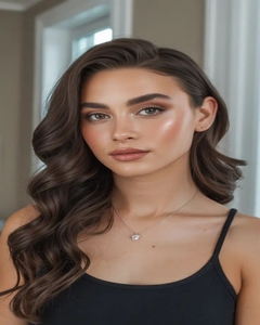 Parrucche Frontali in Pizzo Ondulate Lunghe Biondo <span class=keywords><strong>Platino</strong></span> con <span class=keywords><strong>Capelli</strong></span> Umani Veri per Donne, con Riflessi Colorati Marrone Scuro da Salone - Product Image 2