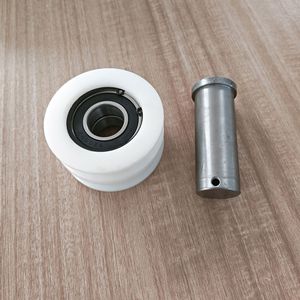 Polea de Nylon de Doble Ranura de 100 mm para Rueda Guía de Elevador de Construcción con Rodamiento - Product Image 2
