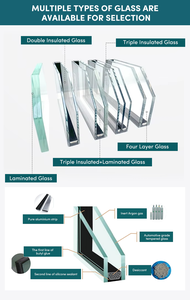 맞춤형 베란다 외부용 아코디언 이중 접이식 유리 도어, 태풍 방지 프로젝트 엔지니어링 맞춤 제작 알루미늄 폴딩 도어 - Product Image 2