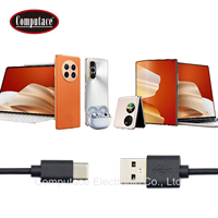 Cable de Carga USB 2.0 Tipo-A a Tipo-C de PVC Negro de 10 cm para Computadora, Banco de Energía y Dispositivos Portátiles