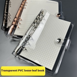 A6A7 Cuaderno en espiral de 60 hojas con libro de almacenamiento transparente de PVC Carpeta de núcleo de tapa dura impermeable para tamaños de papel A4A5 B5 - Product Image 2