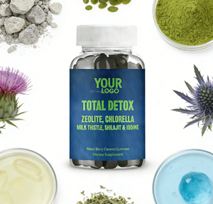 Gomitas Total Detox |   <span class=keywords><strong>Zeolita</strong></span>, Chlorella, Cardo mariano, Shilajit e Yodo |   Sabor a Frutos Rojos Mixtos |   Suplemento Dietético - Product Image 4