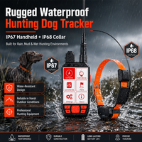 GUPTOMES 4G VHF GPS Hundehalsband mit Handfunkgerät für Off-Grid-Tracking - Kompass-Navigation PDA Haltungsmelder Bellmonitor