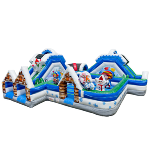 Terrain <span class=keywords><strong>de</strong></span> jeu gonflable <span class=keywords><strong>de</strong></span> neige d'hiver d'obstacle gonflable extérieur parcours d'obstacles - Product Image 1