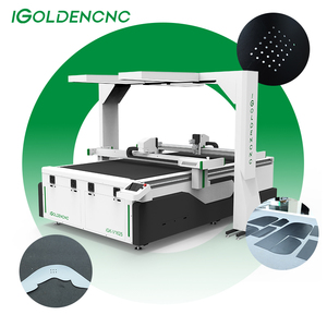 Cortadora <span class=keywords><strong>de</strong></span> Cuero Inteligente con Proyección Visual y Cuchilla Vibratoria, Herramienta Rotatoria y Cinta Transportadora - Product Image 1