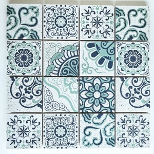 Modello di stampa di colore verde chiaro a getto d'inchiostro marmo mosaico in ceramica fornitore di piastrelle per la decorazione domestica - Product Image 1