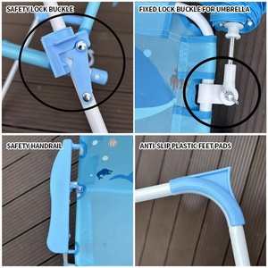 Sombrilla para Silla de Niños, Económica, para Exteriores, Diseño de Tiburón, Impermeable, Multifuncional - Product Image 3