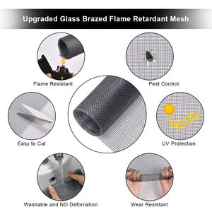 Factory Supply Woven Stainless Steel 304 10-12 <b>Mesh</b> 0.8-1mm Fireproof Safety Door Window <b>Screen</b> with Cutting Service - Product Image 6