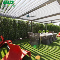 Pergola moderne personnalisée pour l'extérieur, résistante au vent, avec toit plat, structure en aluminium, pergola préfabriquée pour jardin, abri de cour