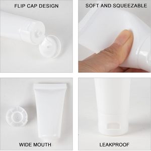 Emballage cosmétique en plastique à étiquette privée, tubes souples pour crème, lotion, tube souple pour exfoliant visage, nettoyant visage - Product Image 3