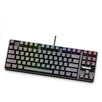 Keyboard Laptop 87 Tombol Tahan Air RGB Keyboard Gaming Mekanik dengan Tombol Fungsi Multimedia