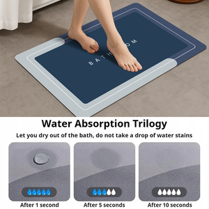 Alfombra de Baño Minimalista Super Absorbente de 40x60cm con Estampado de Letras, Secado Rápido, Envío Directo desde la UE, Stock en Polonia - Product Image 3