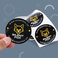 Autocollant en vinyle enduit imperméable imprimé flexographique avec logo personnalisé, multi-formes, en rouleau, marque OEM pour emballage cadeau et artisanat