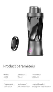 خلاط صغير قابل لإعادة الشحن وعصارة عالية الطاقة خلاط محمول عصير كهربائي وهزاز بروتين يدوي - Product Image 4