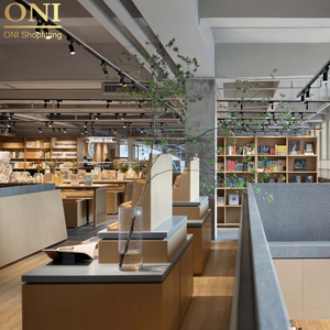 Estantería <span class=keywords><strong>Central</strong></span> de varios niveles Vitrina de madera Librería Muebles de biblioteca - Product Image 6