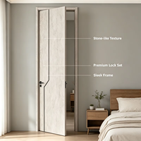 Porte en bois finie pour chambre à coucher, appartement, hôtel, portes intérieures commerciales pour usage domestique