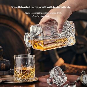 Ensemble de vin en cristal sans plomb de style européen, carafe transparente créative, bouche givrée, bouteille de vin classique, ensemble de <span class=keywords><strong>whisky</strong></span> - Product Image 5