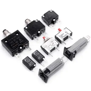 91 Series Push to Reset Thermal Mini Circuit Breaker Switch Manual Reset 125V 250V AC 50VDC Overload Protector for Motor