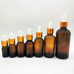 Flacone contagocce vuoto ambra olio essenziale vetro aromaterapia liquido marrone 10ml goccia per massaggio pipetta bottiglie riutilizzabili