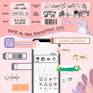소형 휴대용 무선 감열 라벨 프린터 45mm*15mm (재고용) - Product Image 4
