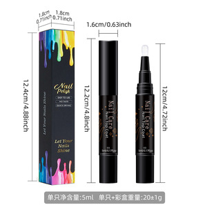 Stylo à ongles en gel UV professionnel 3-en-1, <span class=keywords><strong>base</strong></span> <span class=keywords><strong>et</strong></span> <span class=keywords><strong>top</strong></span> <span class=keywords><strong>coat</strong></span>, non toxique, pour manucure DIY, salon de beauté - Product Image 2