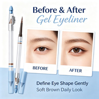 Eyeliner waterproof longue tenue avec taille-crayon intégré, résistant aux bavures toute la journée, résiste à l'eau, à la transpiration et à l'humidité
