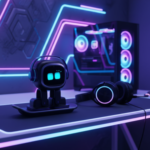 Ensemble de robots IA multicolores - Partenaire de bureau intelligent émotionnel, expressions faciales dynamiques et danse musicale, IA interactive - Product Image 1