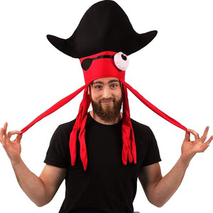Lustige Halloween-Hüte Neuartige Piraten-Tintenfisch-Krabben-Hummer-Regenbogen-Kostümhüte Kopfbedeckungen für Cosplay Halloween, Karneval, Strand & Meer - Product Image 4