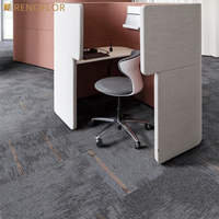 Harga murah grosir 50x50 komersial kantor nilon persegi perekat 50*50 karpet kantor karpet ubin ubin lantai