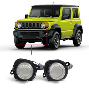 2Pcs Car Front LED Turn Singal Light SUV Auto parts pour <span class=keywords><strong>Suzuki</strong></span> <span class=keywords><strong>Jimny</strong></span> JB64 JB74 2019 2020 White DRL Driving Lights <span class=keywords><strong>Angel</strong></span> <span class=keywords><strong>Eyes</strong></span> - Product Image 1