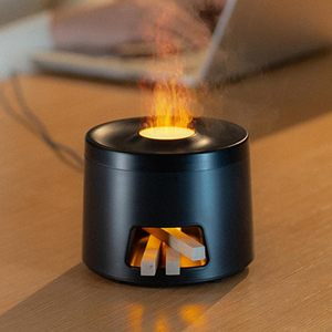 Mini diffuseur de flamme USB en plastique, humidificateur de bureau compact à changement de couleur, 3-en-1, diffuseur d'huiles essentielles pour poêle à bois domestique, garantie 1 an - Product Image 1