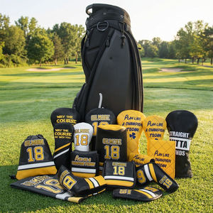 Long-lasting Golf Driver Club <b>Head</b> <b>Cover</b> Soft PU Leather Golf Headcovers Embroidery Printed Golf Putter Headcover - Product Image 1