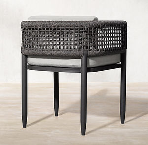 Mobilier d'extérieur de jardin Chaise et <span class=keywords><strong>table</strong></span> en <span class=keywords><strong>aluminium</strong></span> tissé avec corde Style loisirs Ensembles repas d'extérieur 4-6 <span class=keywords><strong>personnes</strong></span> - Product Image 3