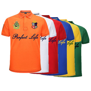 Polo da Uomo alla Moda con Ricamo, 220G Cotone, Magliette Polo da Uomo Hombre Camisetas - Product Image 1