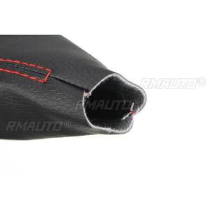 Funda Protectora para Palanca de Cambios de Coche, con Costuras Rojas, para VW GOLF 1997-2006 BORA 1998-2005, Piel Sintética Negra - Product Image 4