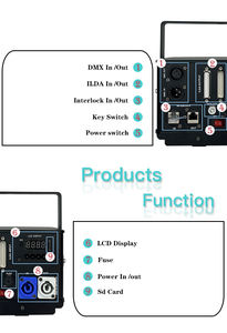 Laser de scène couleur pleine gamme avec contrôle ILDA DMX et application mobile, effet d'animation 3D, pour DJ, club, soirée, bar - Product Image 4