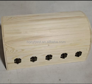 빈티지 나무 곡선형 상자 맞춤형 하드웨어 잠금장치 버클 스트랩 모서리 보호대 아치형 나무 상자 보관용 - Product Image 4