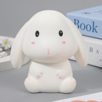 Jouet Squishy Lapin Blanc Mignon à Longues Oreilles en PU, à Remontée Lente, Anti-Stress pour Adultes, Vente en Gros Zhejiang