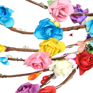 Lot de 12 guirlandes lumineuses LED pour enfants, très vendues, pour mariages, fêtes, bandeaux de fleurs, couronnes de cheveux, décoration, bandeaux lumineux - Product Image 2