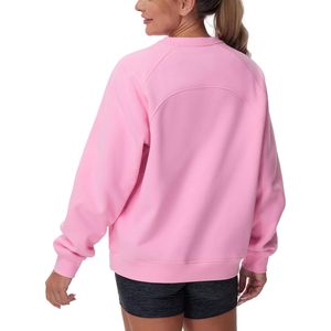 Sweat-shirt en polaire surdimensionné pour femme FOXA, coupe ample, col rond, manches longues, respirant, 100% polyester - Product Image 2