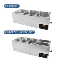 Elektrischer Edelstahl-Buffet-Wärmer für Restaurants, Tragbarer Tischaufsatz-Speisenwärmer Bain-Marie-Topf